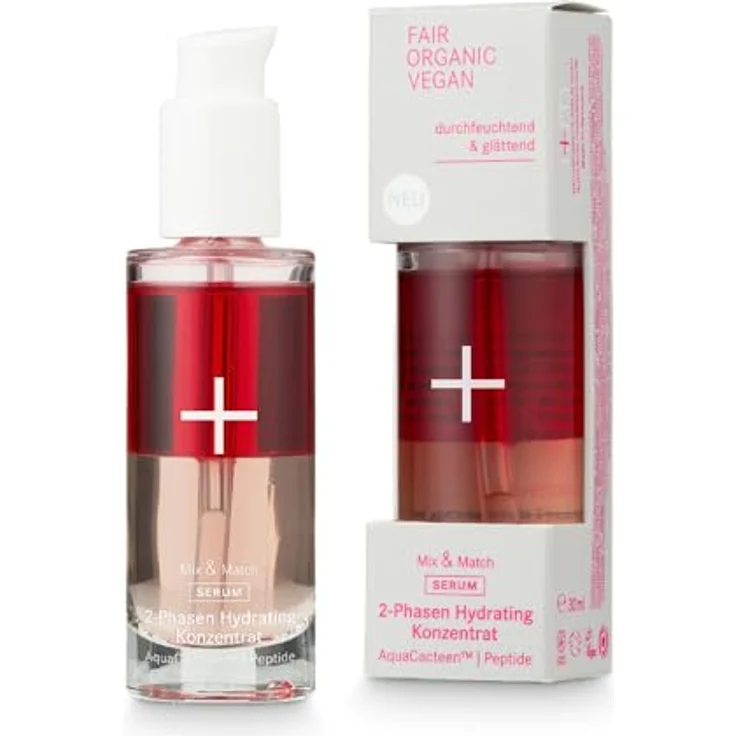 i+m Naturkosmetik 2-Phasen Hydrating Konzentrat 30ml · Feuchtigkeitsserum & Regenerationsöl für Gesicht · Bio Gesichtspflege mit Hyaluron & Aloe Vera · Vegan – Bild 1