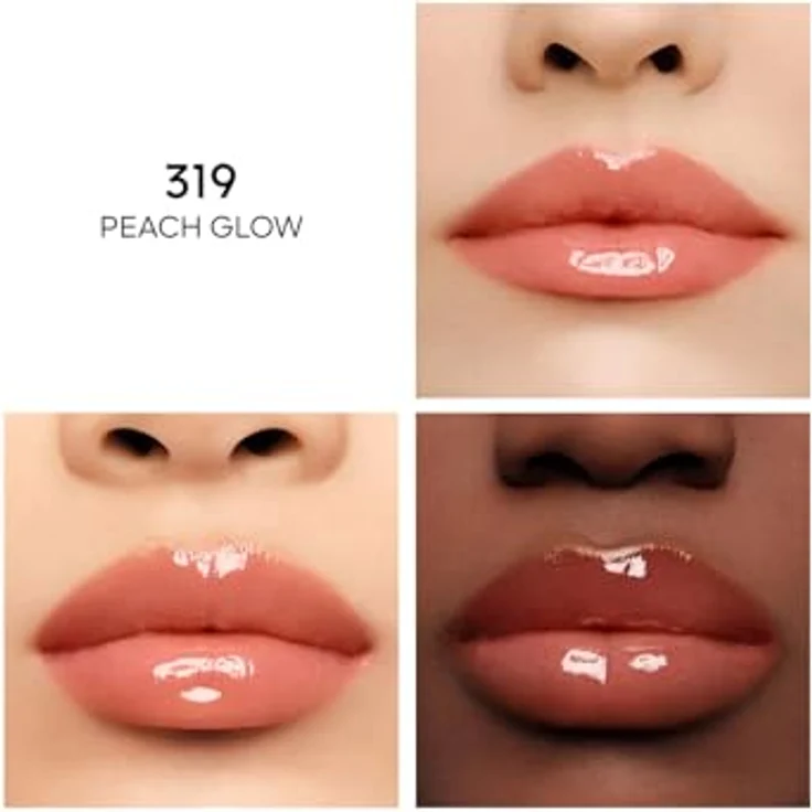 Guerlain KissKiss Bee Glow Lip Oil, 9,5 ml Lippenstift in 319 Peach Glow, pflegend und hochglänzend – Bild 3