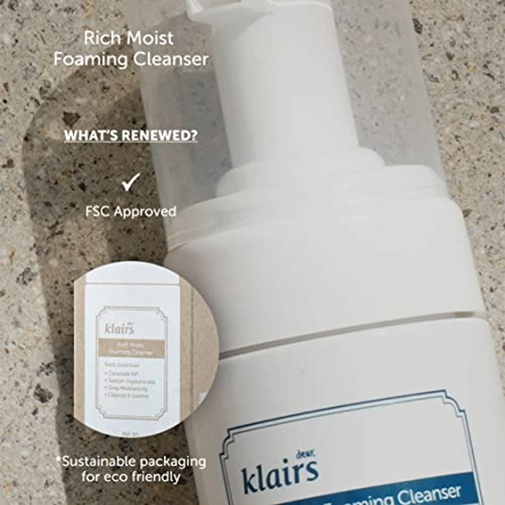Dear Klairs Rich Moist Foaming Cleanser Reinigungsschaum 100 ml mit reinigender Wirkung – Bild 7