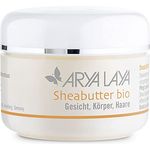 ARYA LAYA Sheabutter bio: aus kontrolliert biologischem Anbau, für sehr trockene oder rissige Hautpartien & splissige Haarspitzen, 100 ml