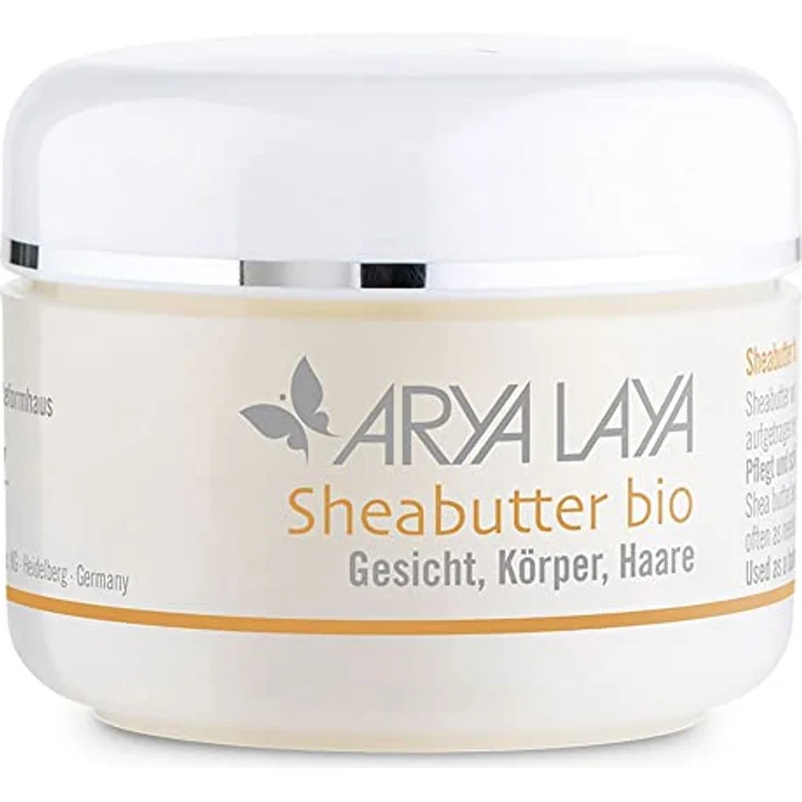 ARYA LAYA Sheabutter bio: aus kontrolliert biologischem Anbau, für sehr trockene oder rissige Hautpartien & splissige Haarspitzen, 100 ml – Bild 1
