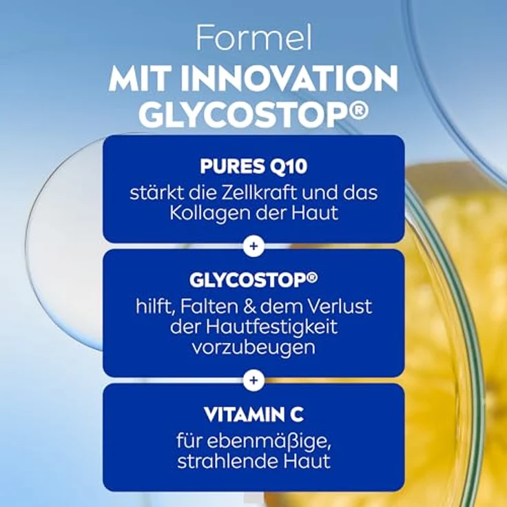 NIVEA Q10 Anti-Falten Augenpflege, straffende Feuchtigkeitscreme mit Q10, Glycostop, Vitamin C und E für die empfindliche Augenpartie, 15 ml – Bild 3