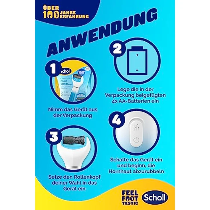 Scholl Velvet Smooth Express Pedi, Elektrischer Hornhautentferner mit Meeresmineralien, langanhaltende Ergebnisse, Batteriebetrieben, präzise Rolloberfläche – Bild 8