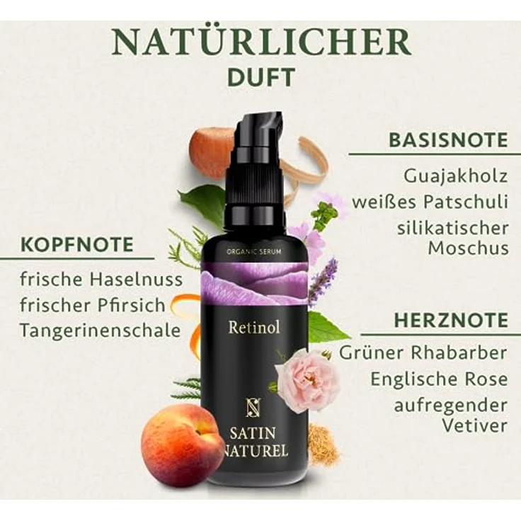 SATIN NATUREL Bio Retinol Revitalisierendes Gesichtsserum 100 ml – Bild 6