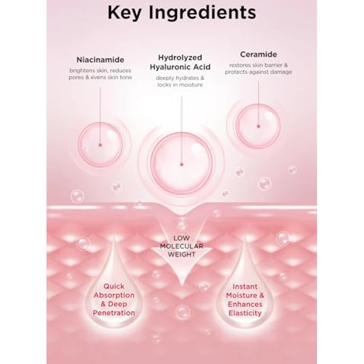 Konjac Sponge HANSKIN Real Complexion Hyaluronic Moisture Cream, feuchtigkeitsspendende Gesichtscreme mit Hyaluronsäure, 50 ml, 24h Creme – Bild 5