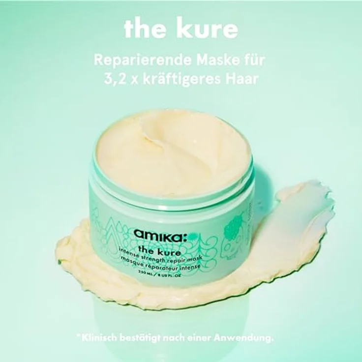 Amika The Kure Intense Strength Repair Mask, 250 ml, Intensiv-Haarkur für trockenes und geschädigtes Haar – Bild 2
