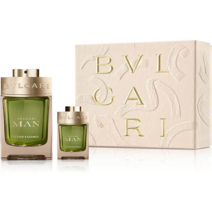 BVLGARI Bvlgari Man Wood Essence Geschenkset, Herren-Duftset mit 100 ml und 15 ml Eau de Parfum, limitierte Edition