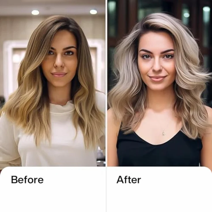 GK HAIR Global Keratin Leave In Bombshell Purple Cream (100ml/3.4 Fl Oz) für blondes geschädigtes Haar - Pflegend, Glättend, Feuchtigkeitsspendend, Frizz Control, entfernt gelbe Brassy-Töne und Flyaways – Bild 4