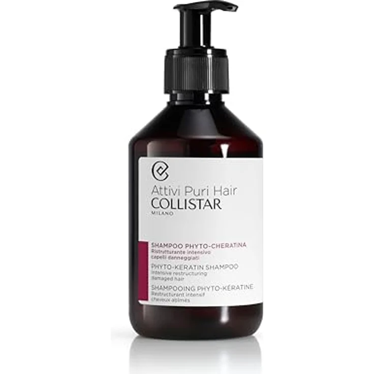 Collistar Phytokeratin-Shampoo, Intensive Restrukturierende Wirkung, Reparatur für geschädigtes und sprödes Haar, 250 ml – Bild 1