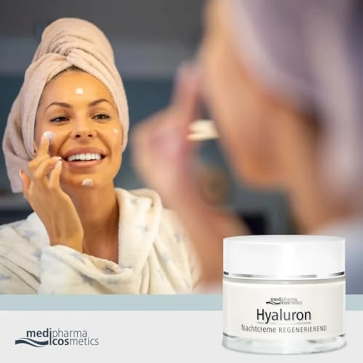 Dr. Theiss Hyaluron Nachtcreme regenerierend, 50 ml Gesichtscreme für intensive Pflege – Bild 2