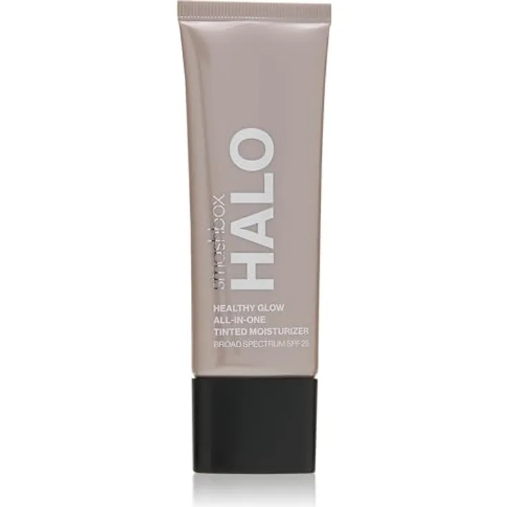 Smashbox Halo Healthy Glow All-in-One Tinted Moisturizer SPF 25, tönende Feuchtigkeitscreme mit aufhellender Wirkung, Farbton Tan, 40 ml
