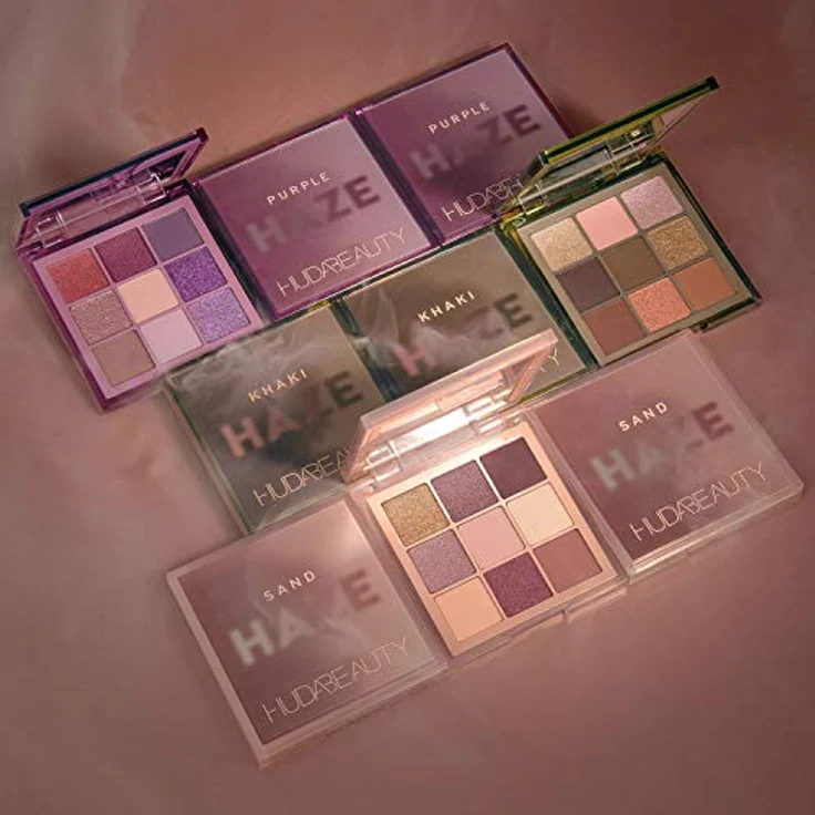 Huda Beauty Haze Obsessions, Lidschatten Palette 5.8g in Lila mit hochpigmentierten Nuancen – Bild 2