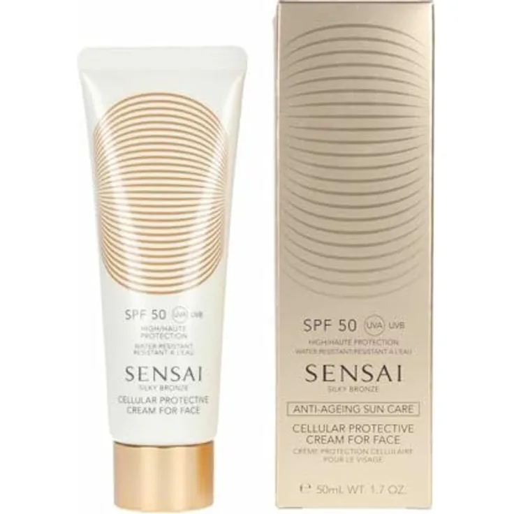SENSAI Silky Bronze Protective Suncare Cream for Face SPF50+ 50 ml, Sonnencreme von Sensai