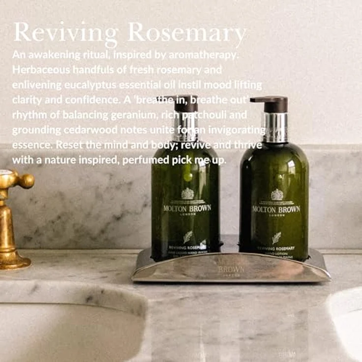 Molton Brown Reviving Rosemary Handlotion 300 ml, frische Feuchtigkeitspflege mit Rosmarin, Geranie und Patchouli Duft – Bild 2