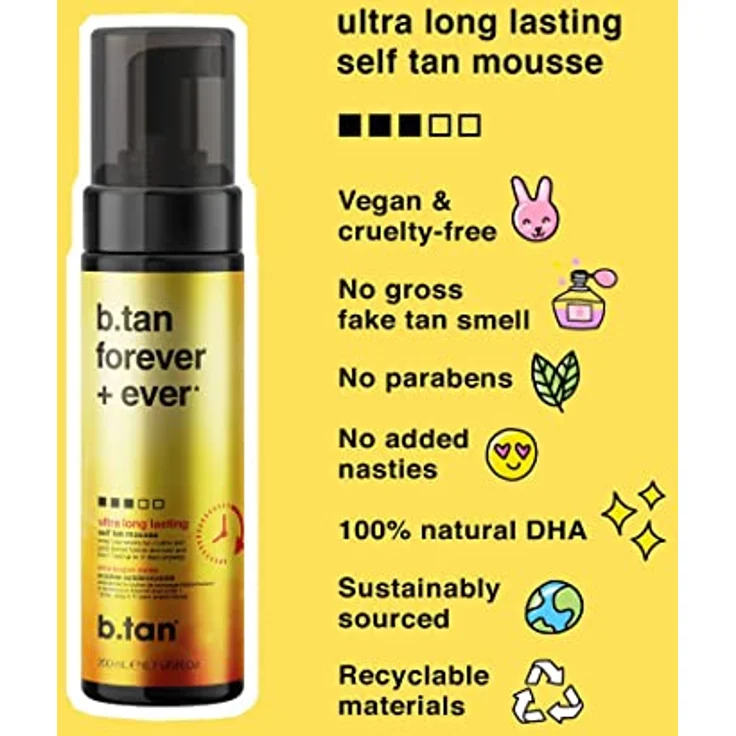 B.Tan Mousse Self Tan Forever  Ever 200 ml – Bild 3