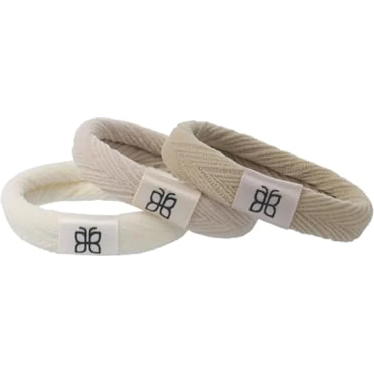 PARSA Beauty Signature Zopfhalter, mehrfarbige Haargummis in Nude-Tönen, sanfte Struktur, sicherer Halt ohne Haarbruch, mit Satinbanderole und Signature Icon – Bild 1