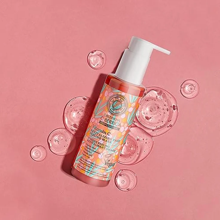 Natura Siberica Oblepikha Berrica Mascarilla Exfoliante Facial Revitalizing 145ml, Gesichtsmaske zur Entfernung abgestorbener Hautzellen, nährt die Haut – Bild 3