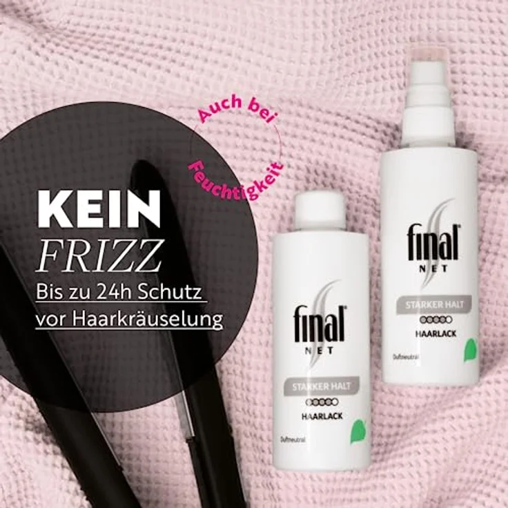 Final Net Starker Halt Haarspray, unparfümiert, Fixing Spray für alle Haartypen, 125 ml, nachfüllbar – Bild 4