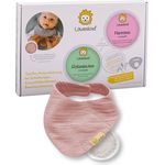 Löwenkind Babypflege-Set Einsteigerbox, 3 tlg. mit Halstuch, Rotznäschen- und Harmonie-Pads, sanfte Unterstützung aus der Natur