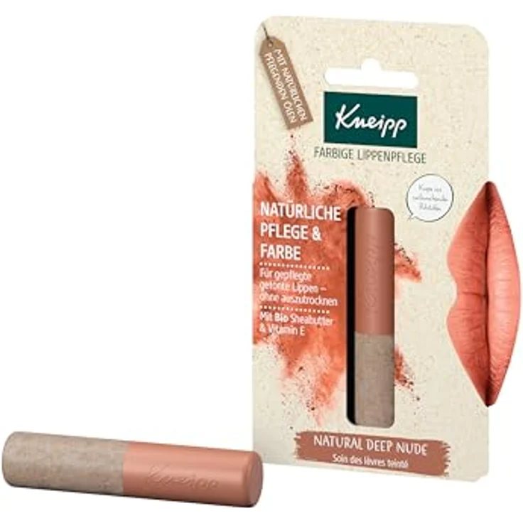 Kneipp Farbige Lippenpflege Natural Deep Nude, Lippenbalsam mit pflanzlichen Inhaltsstoffen, vegan, 3,5 g – Bild 6