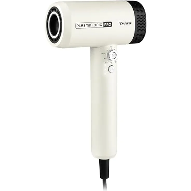 Trisa Plasma Ionic Pro, Ionen Haartrockner mit 1800W BLDC Motor, 3 Geschwindigkeiten, 3m Kabel, incl. Ondulierdüse & Diffusor, fortschrittliche Ionentechnologie