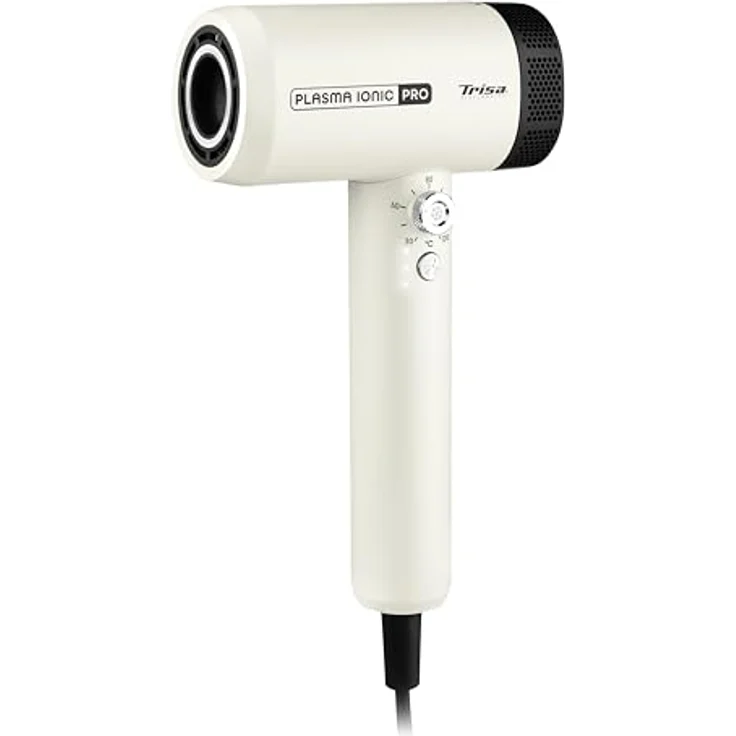 Trisa Plasma Ionic Pro, Ionen Haartrockner mit 1800W BLDC Motor, 3 Geschwindigkeiten, 3m Kabel, incl. Ondulierdüse & Diffusor, fortschrittliche Ionentechnologie – Bild 1