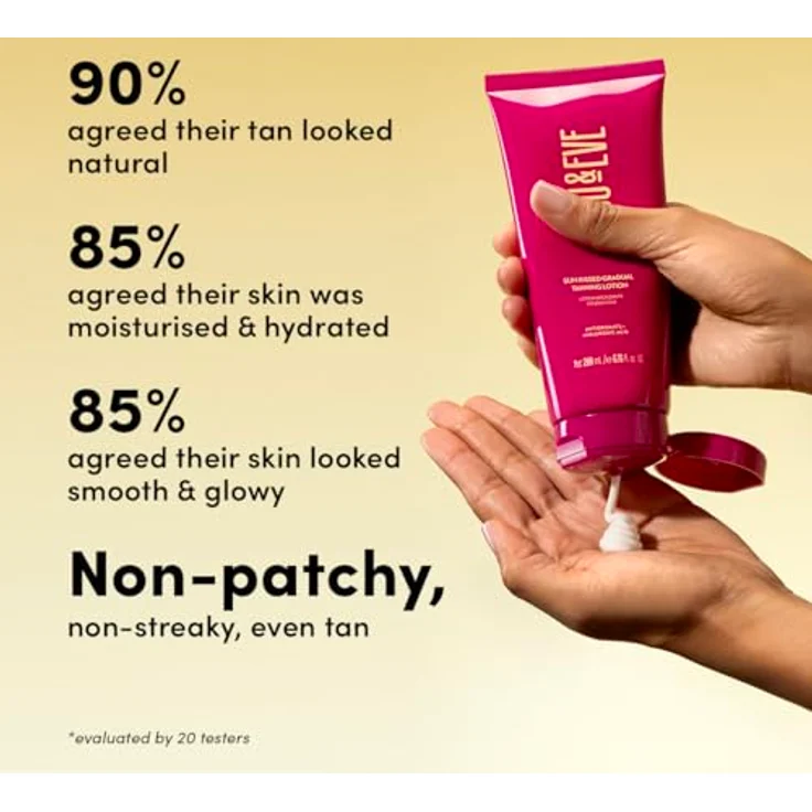 Coco & Eve Sunny Honey Sun-kissed Gradual Tanning Lotion, 200 ml Selbstbräuner mit Coco-Mango Duft, feuchtigkeitsspendend und streifenfrei – Bild 3