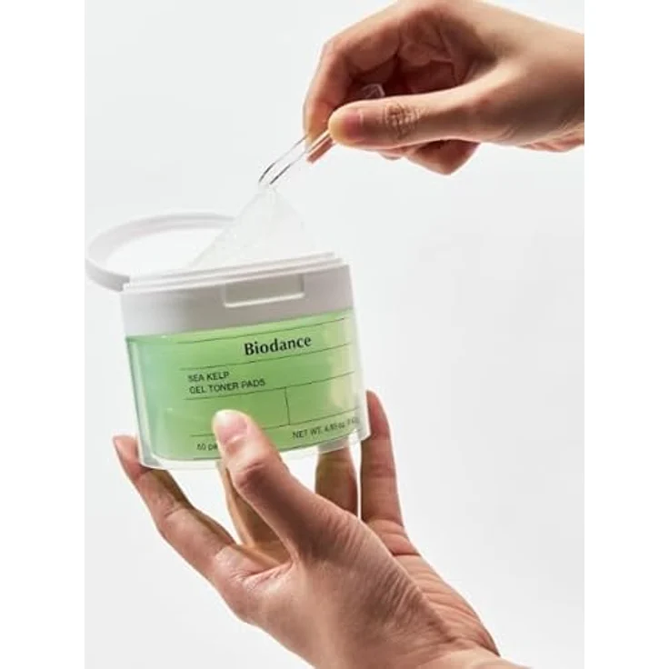 BIODANCE Meeresalgen Gel-Toner-Pads, beruhigend für empfindliche Haut, Öl- und Talgkontrolle, 60 Pads, 140 g – Bild 2