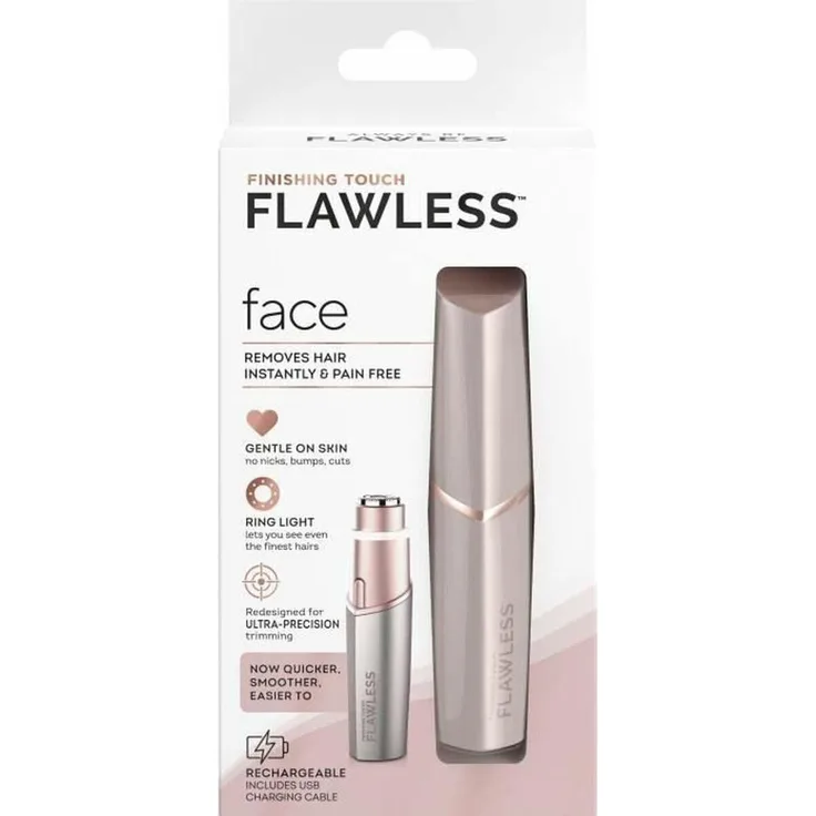 Flawless Elektrischer Epilierer Face, kompakt und steckbar mit EU-Stecker