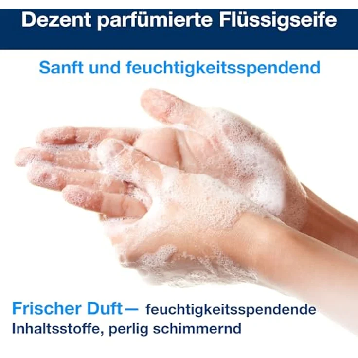 Tork 420501 milde Flüssigseife Premium für Tork S1 Seifenspendersysteme Milde Handseife pH-hautneutral für weiche und hygienisch gepflegte Hände 1000 ml für Alle Hauttypen geeignet – Bild 3