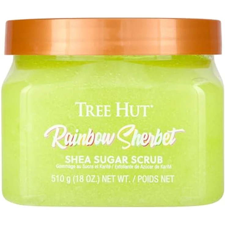 Tree Hut Rainbow Sherbet-Zucker-Pulver, 510 g - Körperpeeling mit Zuckerrohr- und Limettenextrakt, mit AHA und Sheabutter – Bild 1