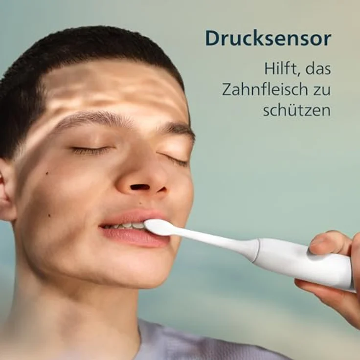 Philips Sonicare Series 3000 HX4033/21, Elektrische Schallzahnbürste mit Drucksensor, 3 Intensitätsstufen, EasyStart, SmarTimer, 14 Tage Akkulaufzeit, Weiß, inkl. Reiseetui – Bild 4