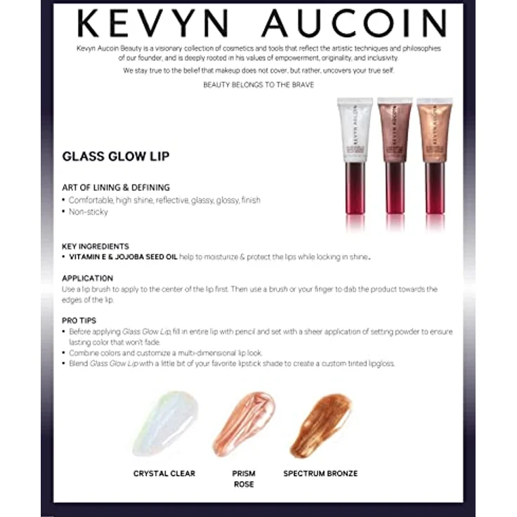 Kevyn Aucoin Ultimativer Glas Glanz Lipgloss - Kristallklar 0.27oz (8ml) – Bild 3