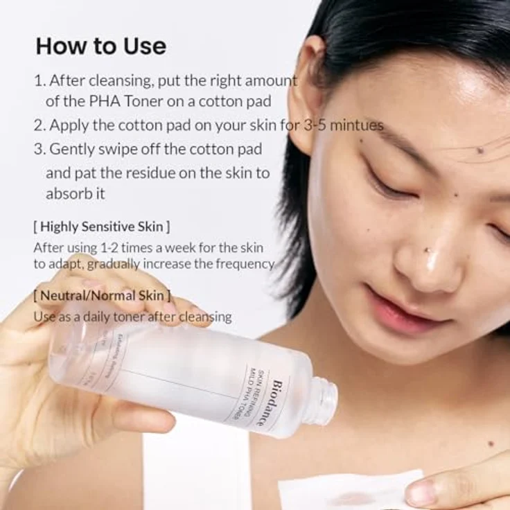 Biodance Skin Refining Mild PHA Toner, sanftes Peeling-Tonikum mit regenerierender Wirkung, 150 ml – Bild 8