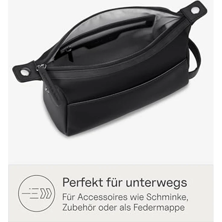 Kapten & Son Windsor Kulturbeutel, schwarz, 25 cm x 11.5 cm x 14 cm, 100% PET – Bild 2