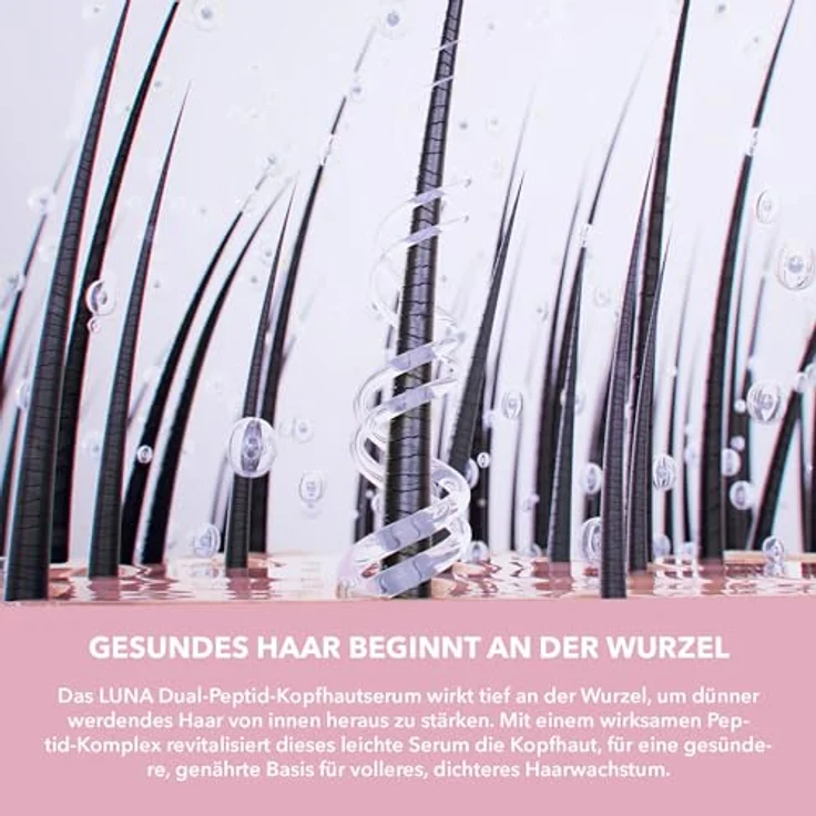 Foreo LUNA Dual-Peptid-Kopfhautserum - Haarwachstumsserum & Kopfhautbehandlung mit Peptidkomplex, Cica & Portulak - Haarserum für Haarwachstum, Behandlung gegen Haarausfall - 60ml – Bild 3