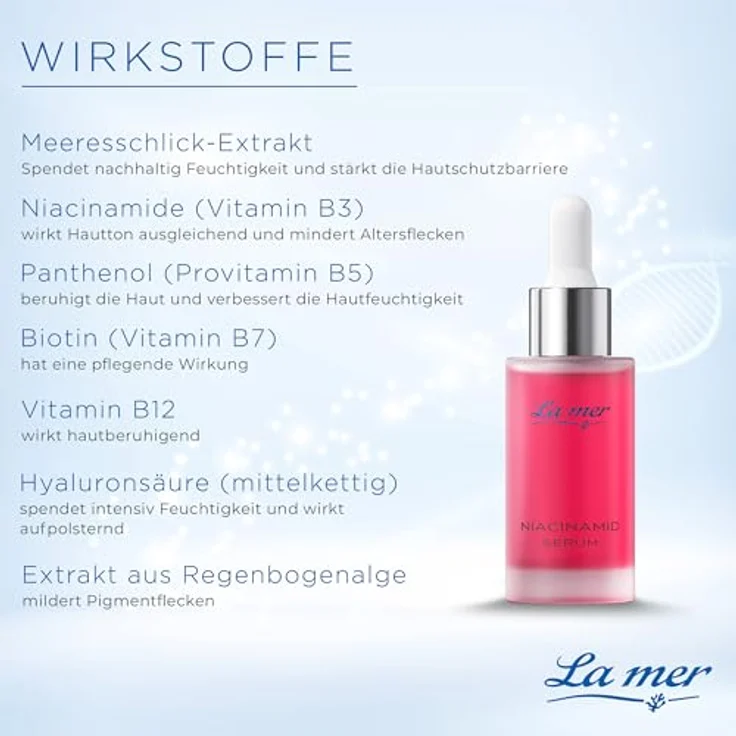 La Mer Niacinamid-Serum | Hautbildverfeinerndes Serum 30 ml | Ebenmäßiger Teint | Klare Haut | Panthenol, Biotin, Vitamin B12 – Bild 3
