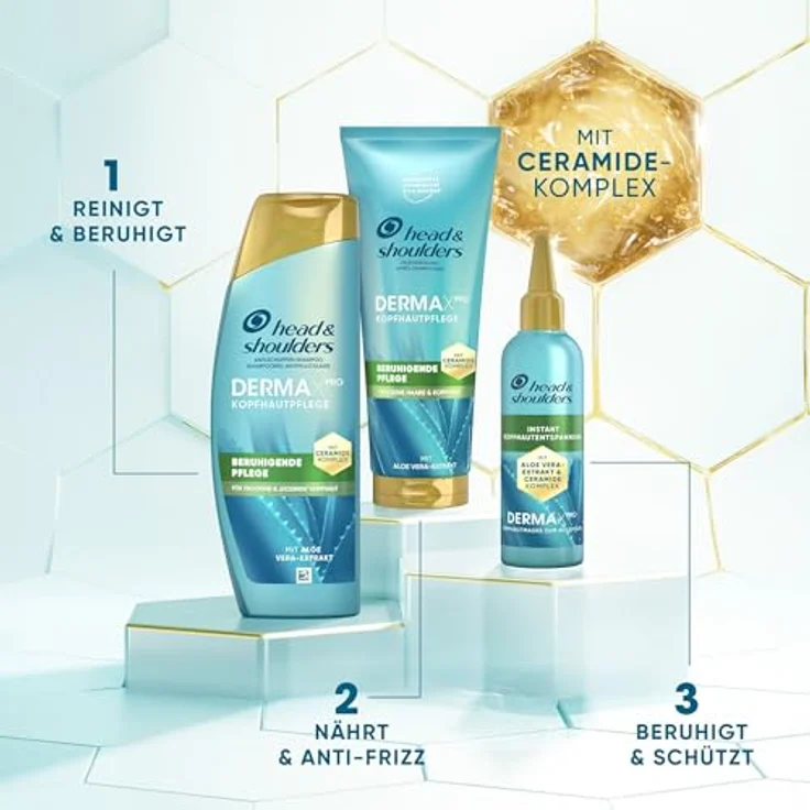 Head & Shoulders DermaXPro Kopfhautmaske Beruhigend mit Aloe, 145 ml, speichert bis zu 72h Feuchtigkeit, Anti-Schuppen Wirkung – Bild 7