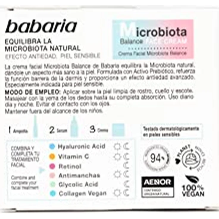 Babaria Gesichtscreme Microbiota Balance, 50 ml – Bild 3