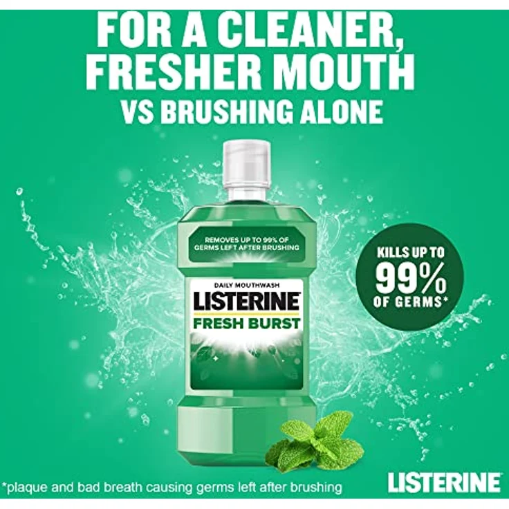 Listerine Mouthwash Fresh Burst Mundwasser für frischen Atem 250 ml – Bild 3