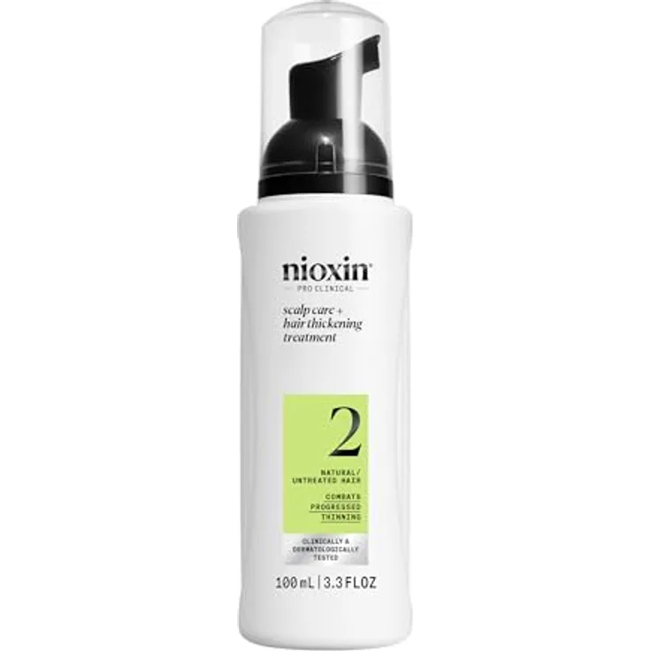 NIOXIN Scalp + Hair System 2 Hair Thickening Treatment – Niacinamid Serum für unbehandeltes, sichtbar dünner werdendes Haar – mit Biotin & Koffein (100 ml)