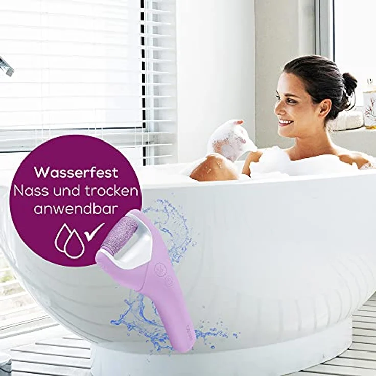 Beurer Hornhautentferner wasserfest inkl. Ersatzschleifrollen, 2x fein & 2x grob – Bild 3