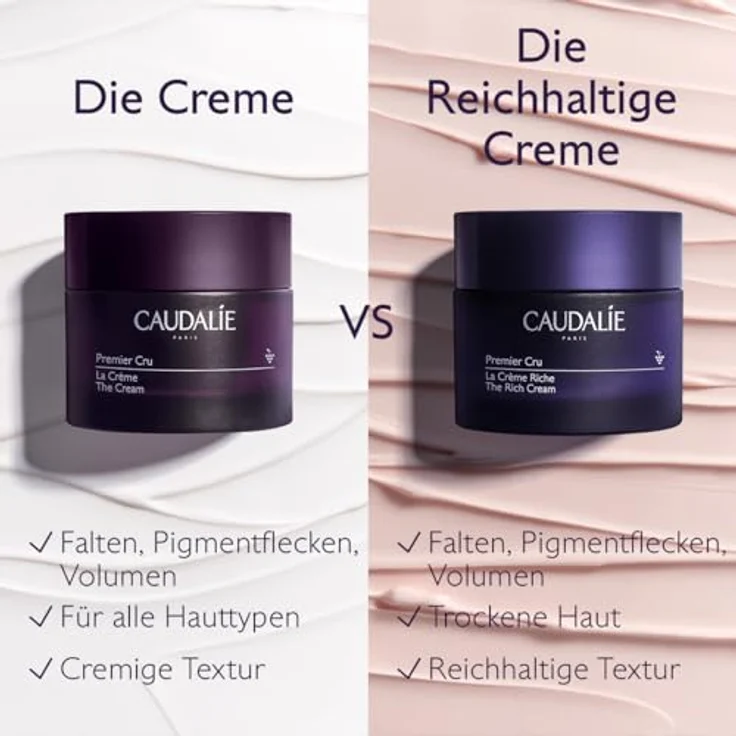 CAUDALIE Premier Cru Die Reichhaltige Creme 50 ml, Langlebigkeitsformel gegen Hautalterung, nachfüllbar – Bild 6