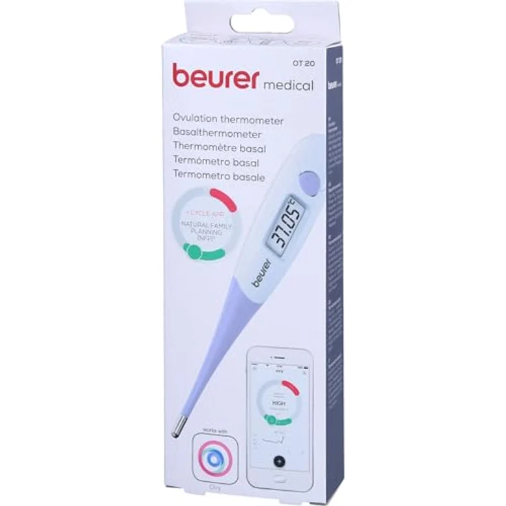 BEURER Fieberthermometer OT 20, Fruchtbarkeitsthermometer zur Bestimmung der fruchtbaren Tage, quecksilberfrei, flexibler Messspitze - Preisvergleich – Bild 3