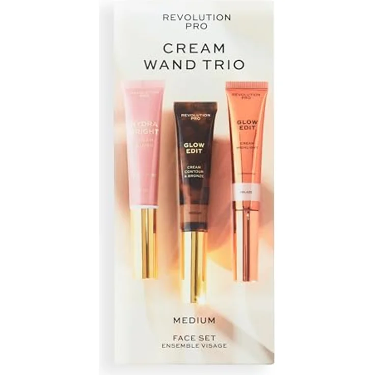 Revolution Pro Cream Face Wand Trio, Contour, Blush & Highlighter Set, Vegan & Cruelty-Free, Medium, 1x12ml, 2x15ml – Bild 2
