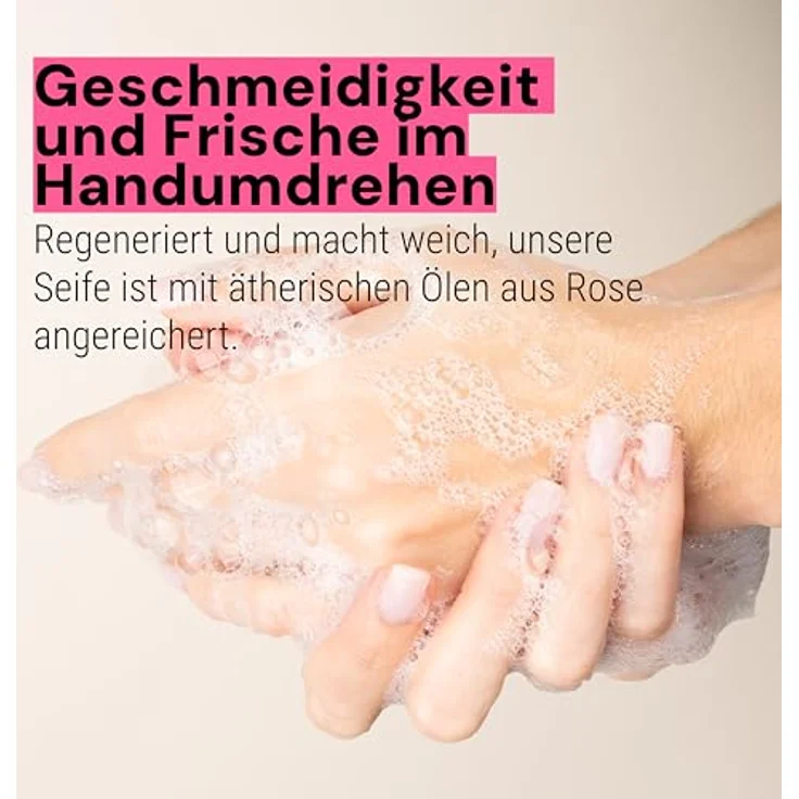 Panier des Sens Marseiller Flüssige Handseife Nachfüller Rosenseife, 97% natürliche Inhaltsstoffe, feuchtigkeitsspendend mit Kokosnussöl, 2x500 ml – Bild 4