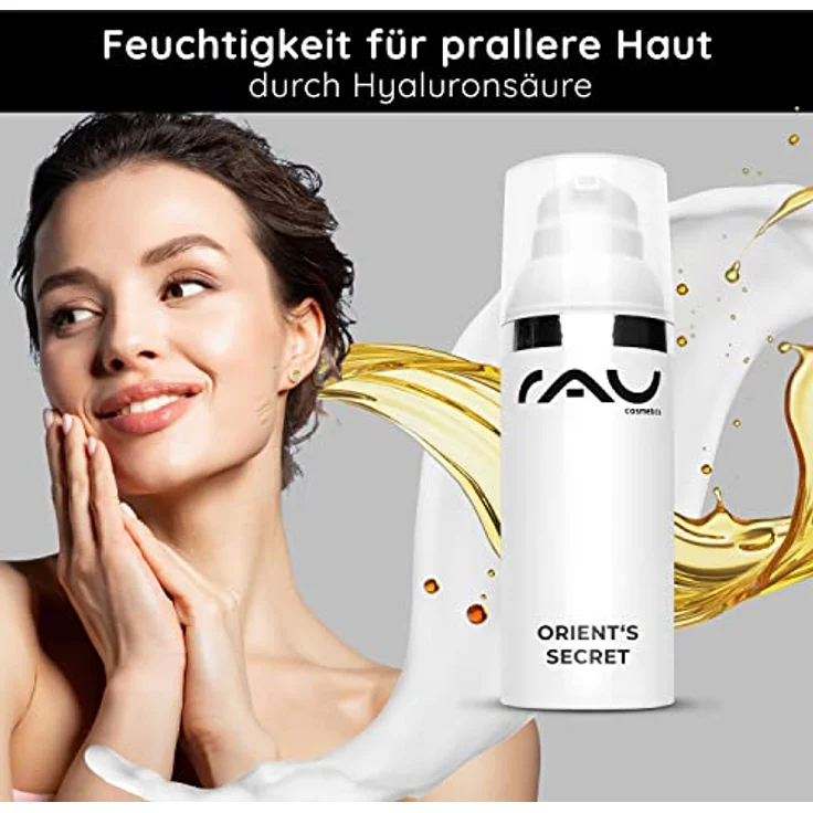 RAU Cosmetics Anti-Aging Creme Orient's Secret – Feuchtigkeitspflege mit Perlenextrakt, Hyaluronsäure & Vitamin E, 50 ml, für trockene & reife Haut – Bild 4