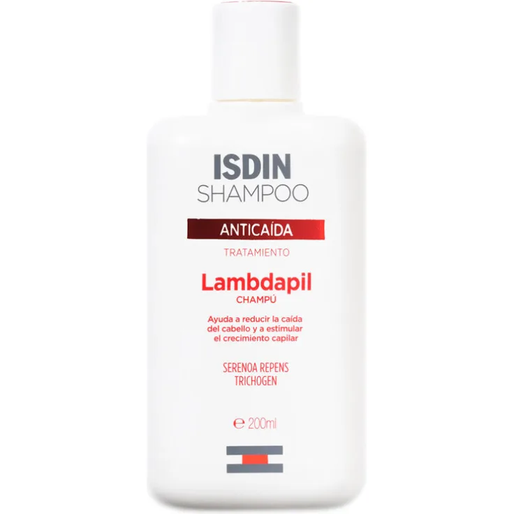 Isdin Lambdapil Anti-Haarausfall Shampoo 200ml, stimuliert Haarfollikel, verleiht Dichte und Volumen, für Männer und Frauen
