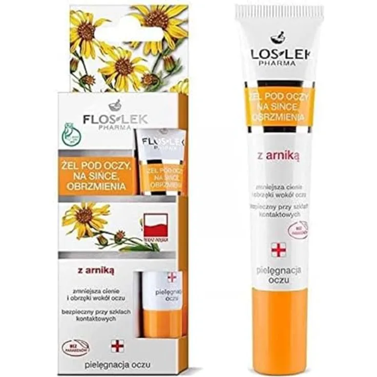Floslek Arnika Gel, Augengel gegen Schwellungen und Augenringe, 15ml