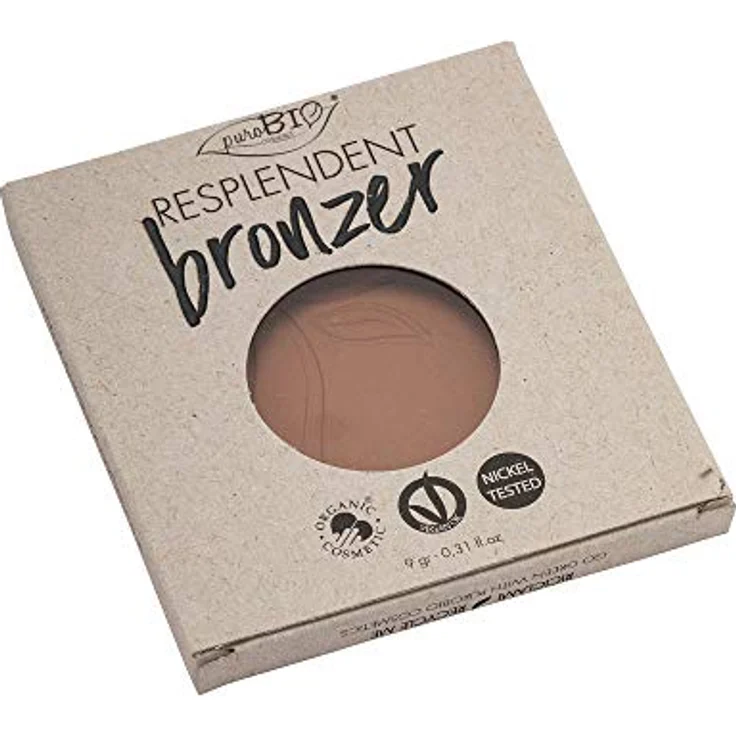 PUROBIO Resplendent Bronzer-Nachfüllung, Nr. 05 Warm Braun, 9 g - leichte und seidige Textur, ideal zur Gestaltung von Gesichtszügen – Bild 1